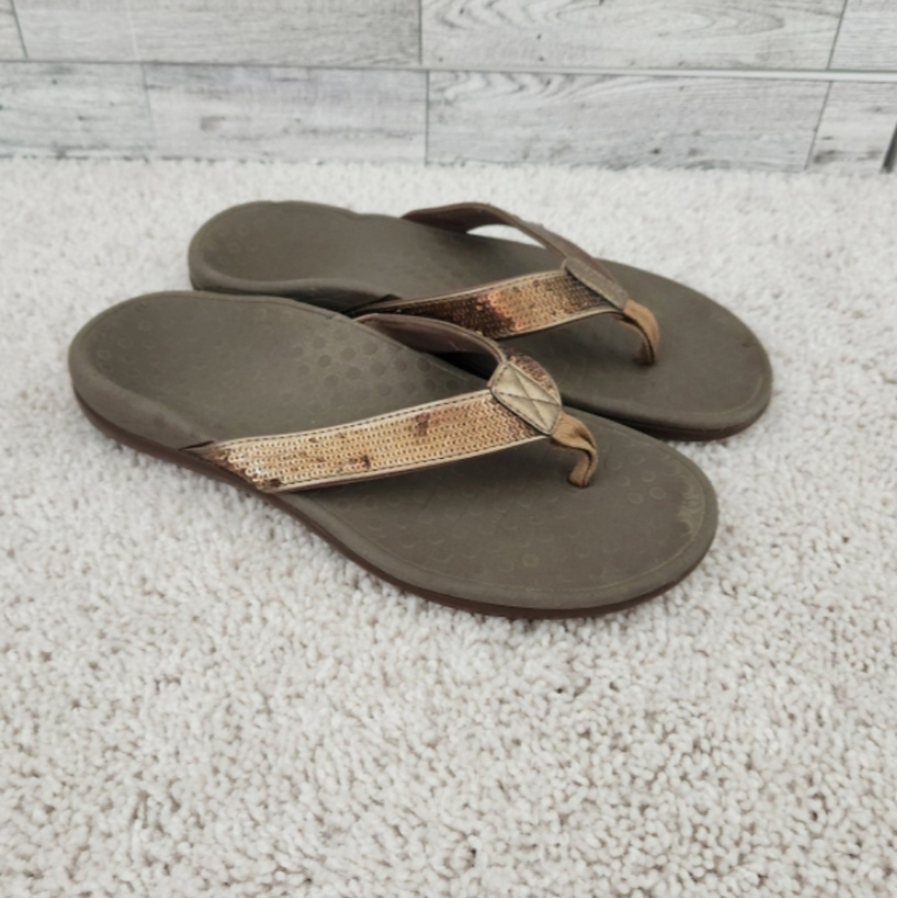 Vionic Tide Sequins Toe Post Sandals - Picture 2 of 6